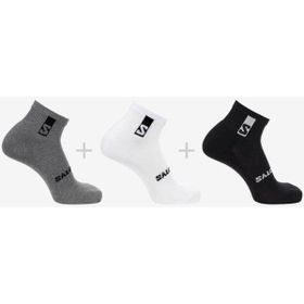 Salomon LC2086700 Everyday Ankle 3 Pack Siyah Beyaz Gri Unisex Çorap