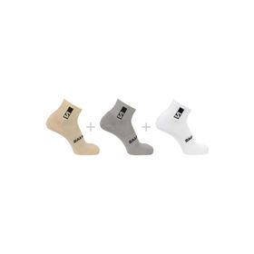 Salomon LC2086700 Everyday Ankle 3 Pack Siyah Beyaz Gri Unisex Çorap