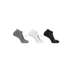 Salomon LC2087100 Everyday Low 3 Pack Siyah Beyaz Gri Unisex Çorap