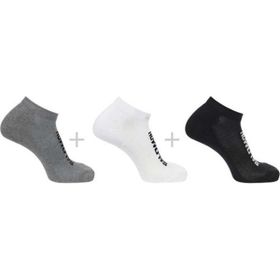 Salomon LC2087100 Everyday Low 3 Pack Siyah Beyaz Gri Unisex Çorap
