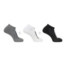 Salomon LC2087100 Everyday Low 3 Pack Siyah Beyaz Gri Unisex Çorap