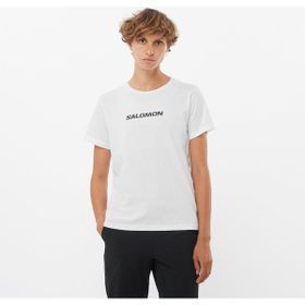 Salomon LC2217600 Logo SS Tee W Beyaz Kadın T-shirt