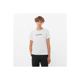 Salomon LC2217600 Logo SS Tee W Beyaz Kadın T-shirt