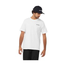 Salomon LC2219500 Graphic Perf SS Tee M Beyaz Erkek T-shirt