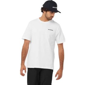 Salomon LC2219500 Graphic Perf SS Tee M Beyaz Erkek T-shirt