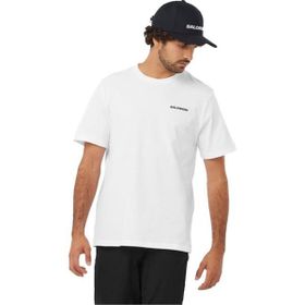 Salomon LC2219500 Graphic Perf SS Tee M Beyaz Erkek T-shirt