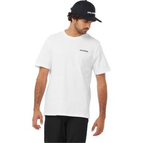 Salomon LC2219500 Graphic Perf SS Tee M Beyaz Erkek T-shirt