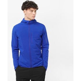 Salomon Outline Warm Hybrid Mavi Lacivert Tam Fermuar Erkek Polar