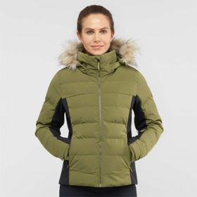 Salomon Stormcozy LC1382000 Yeşil Jacket W Kadın Kayak Ceketi