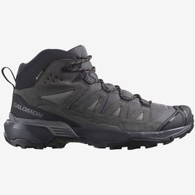 Salomon X Ultra 360 Leather Mid Gri Gore-Tex Erkek Outdoor Botu