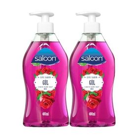 Saloon 2x400 ml Pompalı Gül Sıvı Sabun
