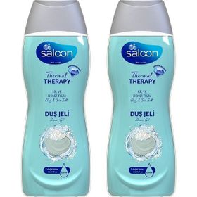 Saloon 2x450 ml Thermal Therapy Besleyici Kil Deniz Tuzu Duş Jeli