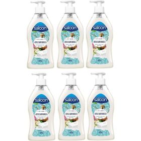 Saloon 6x400 ml Beyaz Sabun Kokulu Sıvı Sabun