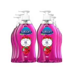 Saloon 6x400 ml Gül Sıvı Sabun