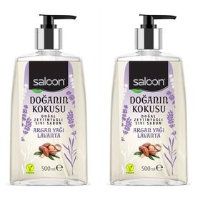 Saloon Doğanın Kokusu Argan Yağı Lavanta 500 ml 2'li Sıvı Sabun