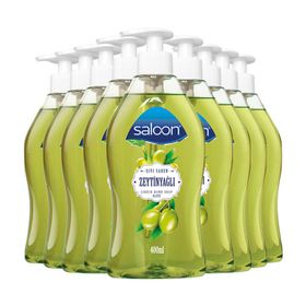 Saloon Zeytinyağlı 12x400 ml Çoklu Paket Sıvı Sabun