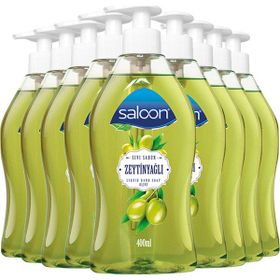 Saloon Zeytinyağlı 12x400 ml Çoklu Paket Sıvı Sabun