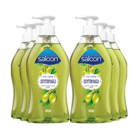 Saloon Zeytinyağlı 6x400 ml Çoklu Paket Sıvı Sabun