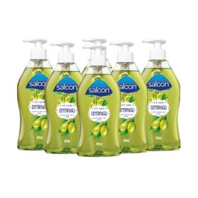 Saloon Zeytinyağlı 6x400 ml Çoklu Paket Sıvı Sabun