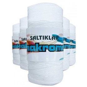 Saltıklar 10 Kar Beyaz 100 gr 5 Adet Polyester Makrome İpi