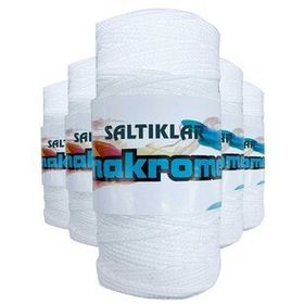 Saltıklar 10 Kar Beyaz 100 gr 5 Adet Polyester Makrome İpi