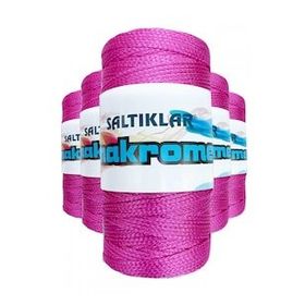 Saltıklar 1538 Fuşya 100 gr 5 Adet Polyester Makrome İpi