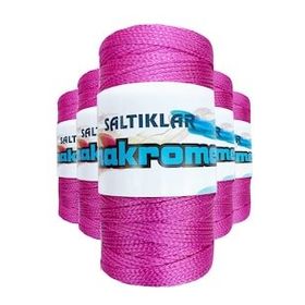 Saltıklar 1538 Fuşya 100 gr 5 Adet Polyester Makrome İpi