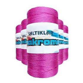 Saltıklar 1538 Fuşya 100 gr 5 Adet Polyester Makrome İpi