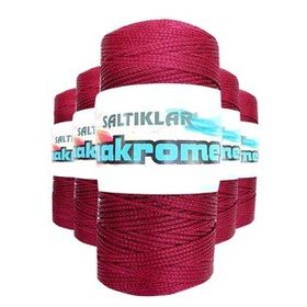 Saltıklar 1560 Bordo 100 gr 5 Adet Polyester Makrome İpi