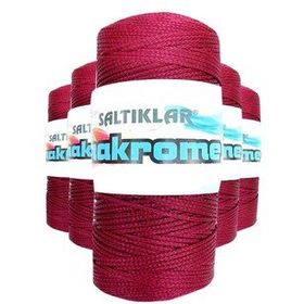 Saltıklar 1560 Bordo 100 gr 5 Adet Polyester Makrome İpi
