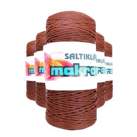 Saltıklar 2060 Taba 100 gr 5 Adet Polyester Makrome İpi
