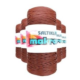 Saltıklar 2060 Taba 100 gr 5 Adet Polyester Makrome İpi