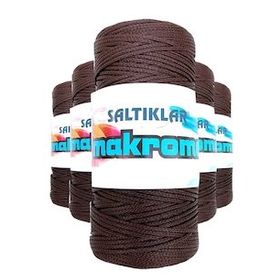 Saltıklar 2070 Kahve 100 gr 5 Adet Polyester Makrome İpi