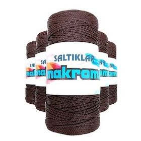 Saltıklar 2070 Kahve 100 gr 5 Adet Polyester Makrome İpi