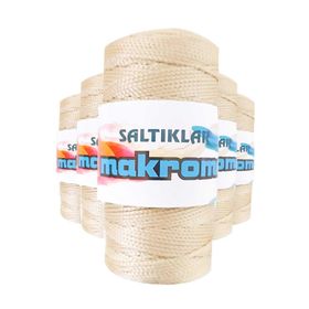 Saltıklar 230 Açık Bej 100 gr 5 Adet Polyester Makrome İpi