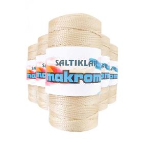 Saltıklar 230 Açık Bej 100 gr 5 Adet Polyester Makrome İpi