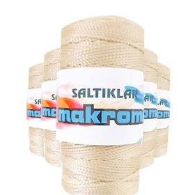 Saltıklar 230 Açık Bej 100 gr 5 Adet Polyester Makrome İpi