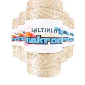 Saltıklar 230 Açık Bej 100 gr 5 Adet Polyester Makrome İpi