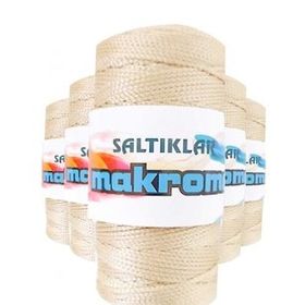 Saltıklar 230 Açık Bej 100 gr 5 Adet Polyester Makrome İpi