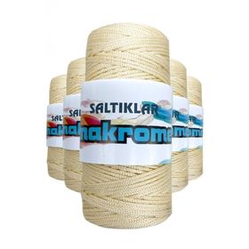 Saltıklar 270 Krem 100 gr 5 Adet Polyester Makrome İpi