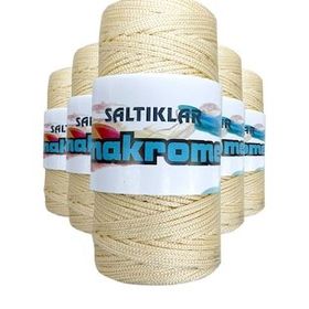 Saltıklar 270 Krem 100 gr 5 Adet Polyester Makrome İpi