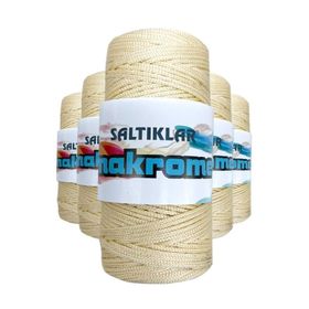 Saltıklar 270 Krem 100 gr 5 Adet Polyester Makrome İpi