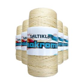 Saltıklar 270 Krem 100 gr 5 Adet Polyester Makrome İpi