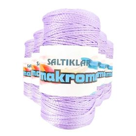 Saltıklar 3200 Lila 100 gr 5 Adet Polyester Makrome İpi