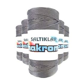 Saltıklar 423 Gri 100 gr 5 Adet Polyester Makrome İpi