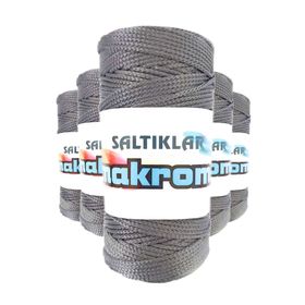 Saltıklar 423 Gri 100 gr 5 Adet Polyester Makrome İpi