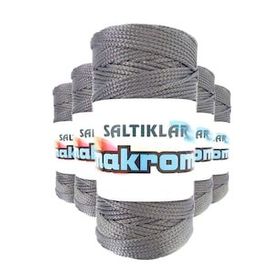 Saltıklar 423 Gri 100 gr 5 Adet Polyester Makrome İpi