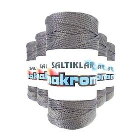 Saltıklar 423 Gri 100 gr 5 Adet Polyester Makrome İpi