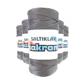Saltıklar 423 Gri 100 gr 5 Adet Polyester Makrome İpi