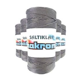 Saltıklar 423 Gri 100 gr 5 Adet Polyester Makrome İpi